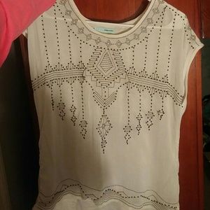 White beaded blouse